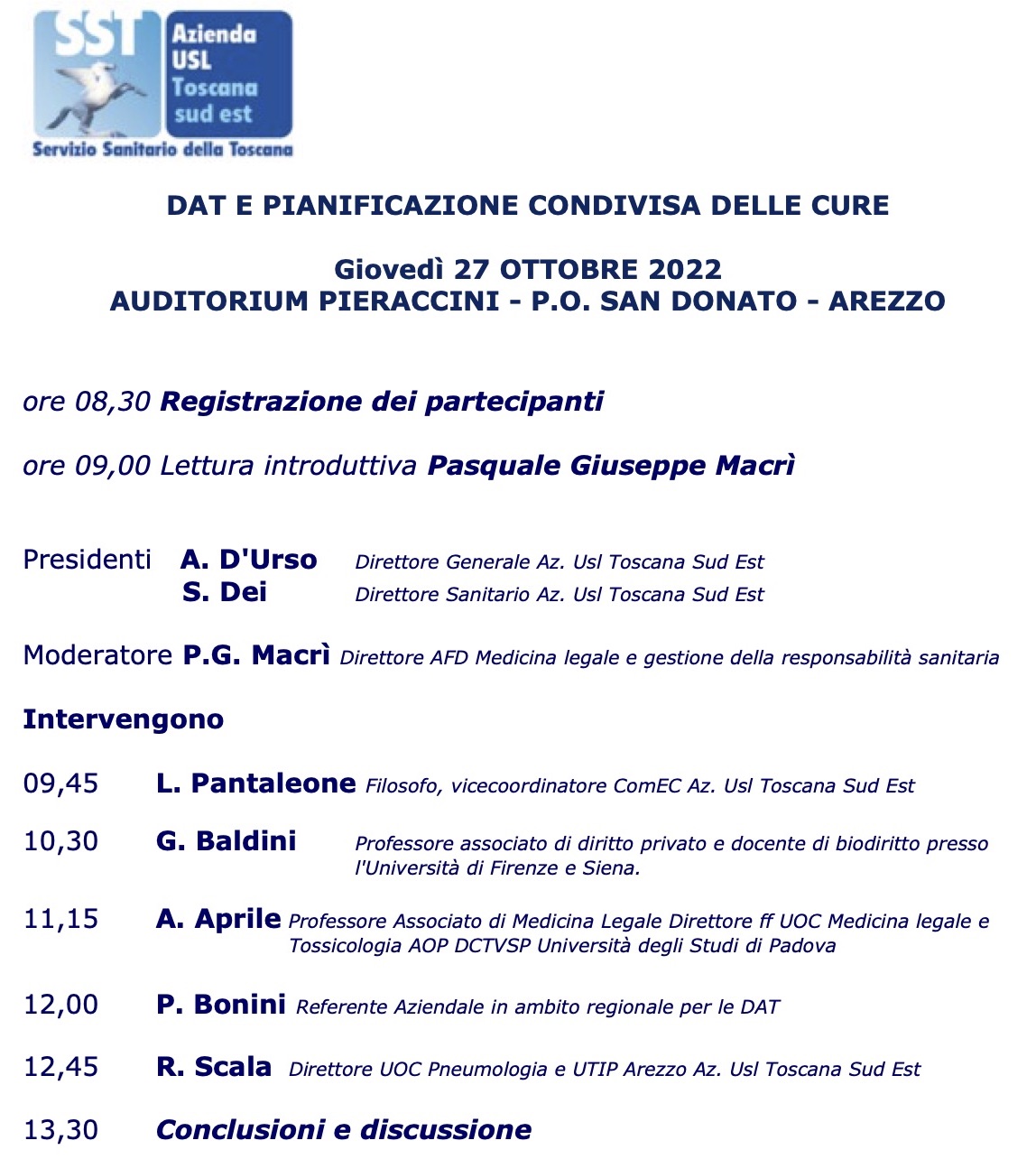 Convegno DAT e PIANIFICAZIONE CONDIVISA DELLE CURE 27 ottobre 2022jpg